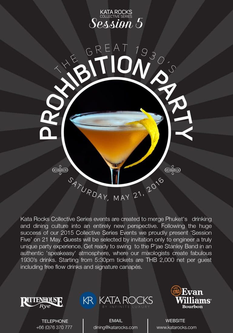 Kata Rocks Collective Series events - Prohibition Party